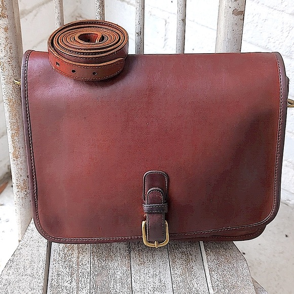 Vintage COACH 70's Saddle/ buckle Courier Large - Picture 15 of 17